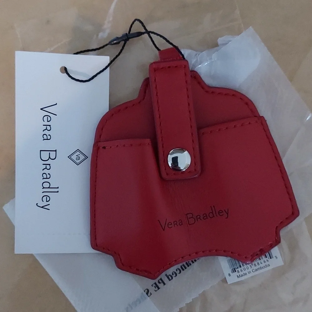 Vera Bradley Holiday Keychain Bag Charm Hand Sanitizer Holder - Sweater BNWT $39